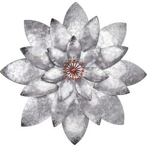 Bohemian Galvanized Metal Flower Wall Decor Metal Wall Art Decorations Hanging
